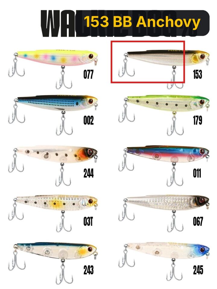 Fujin Walkie Dog 70mm 8.2gr Su Üstü Maket Balık 153 BB Anchovy