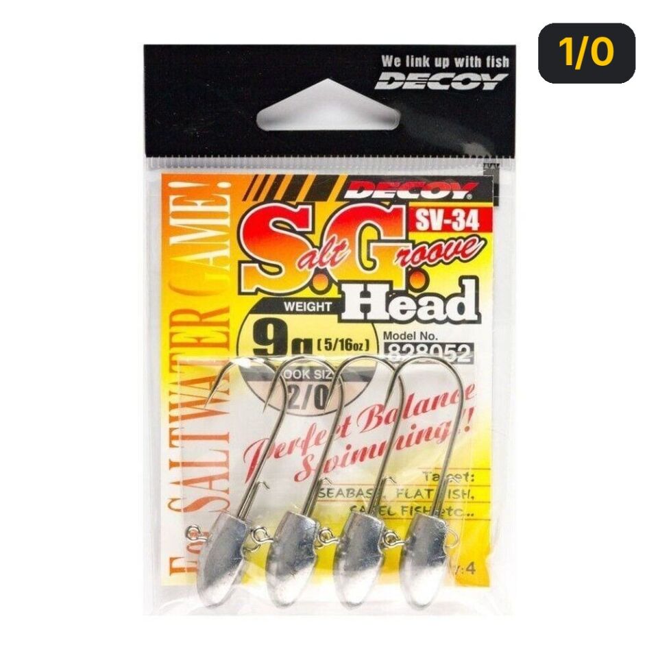 DECOY SV-34 Salt Groove JH Jig Head 1/0