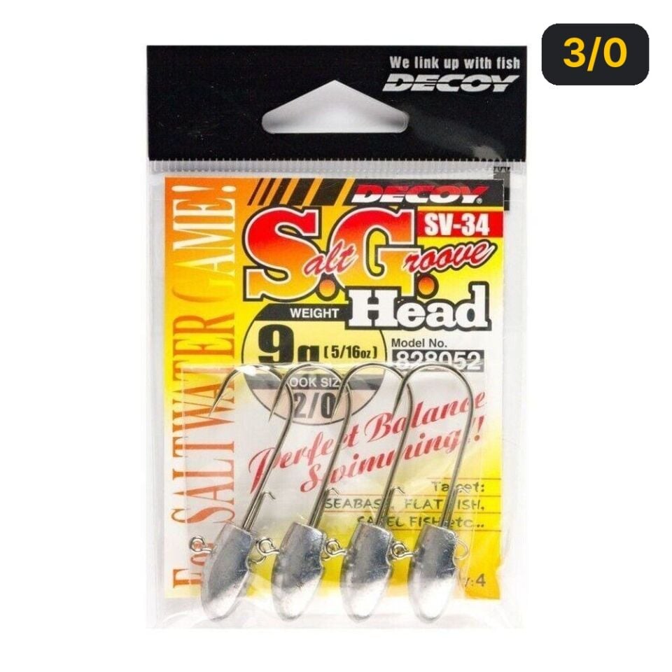 DECOY SV-34 Salt Groove JH Jig Head 3/0