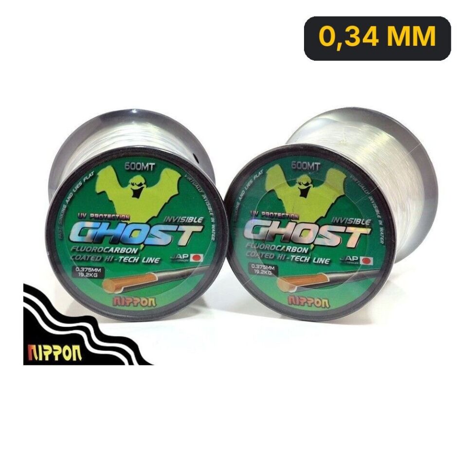 Nippon Ghost 600 mt FluoroCarbon Misina 0,34 MM