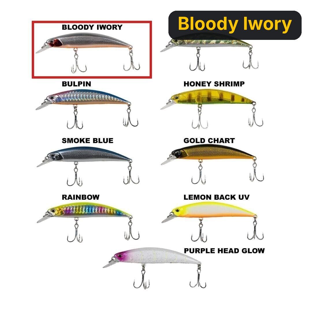 Ryuji Faster 8cm, 13gr Maket Balık Bloody Iwory