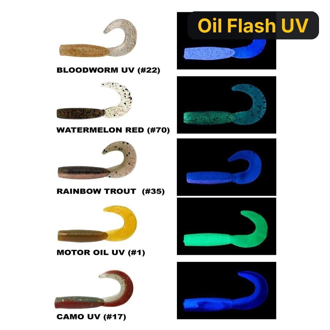 Daiwa Bait Junkıe 6.35cm Grub Silikon Yem Oil Flash UV