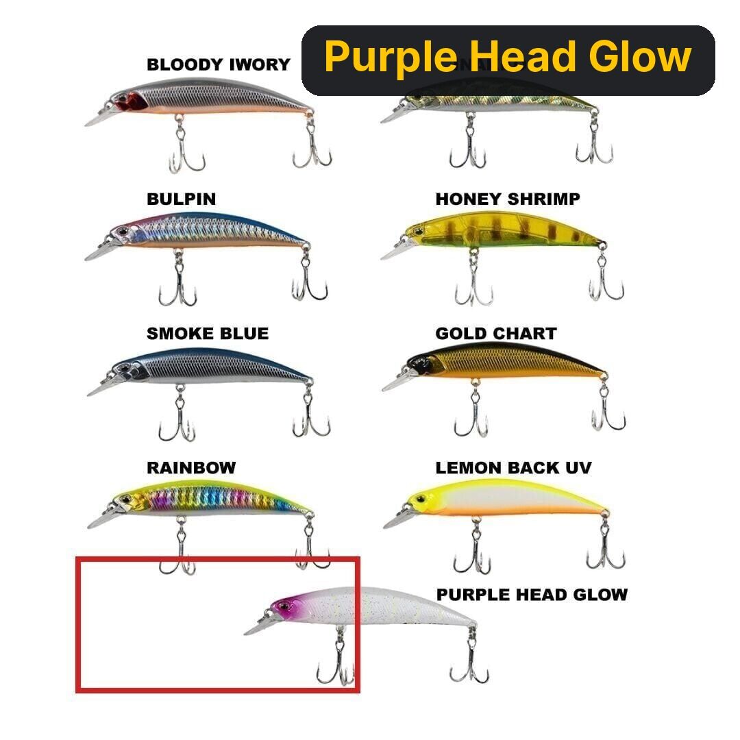 Ryuji Faster 8cm, 13gr Maket Balık Purple Head Glow
