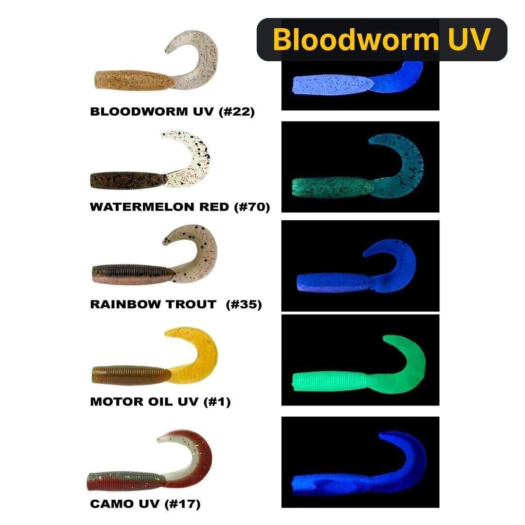 Daiwa Bait Junkıe 6.35cm Grub Silikon Yem Bloodworm UV