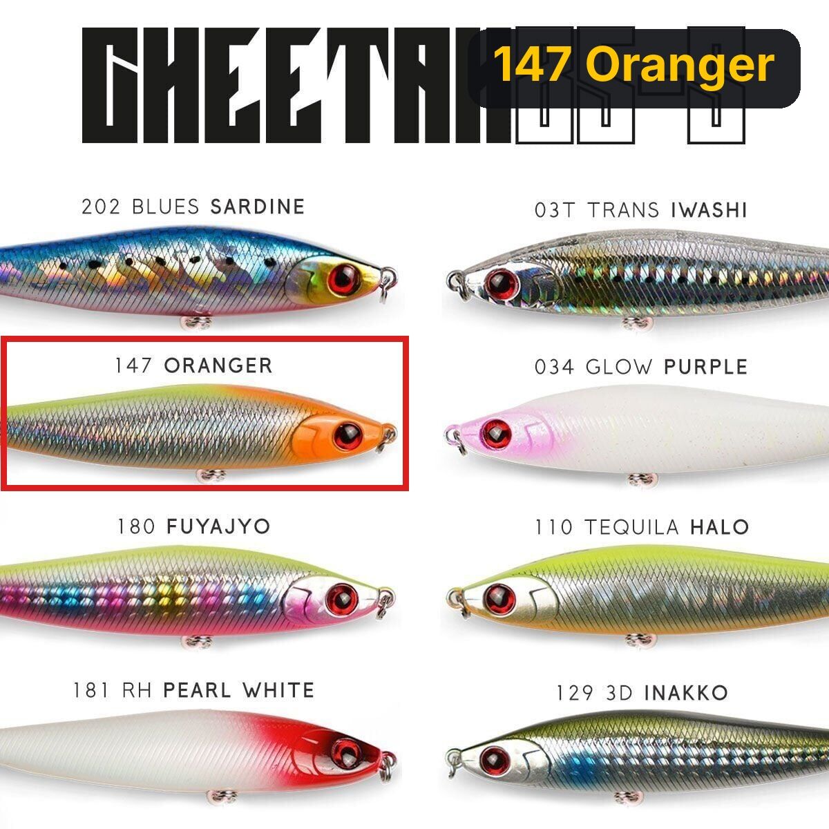 Fujin Cheetah 85S 20gr 8.5cm Maket Balık 147 Oranger