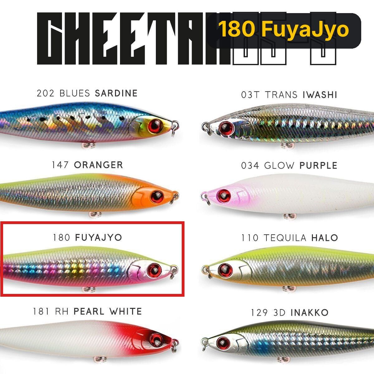 Fujin Cheetah 85S 20gr 8.5cm Maket Balık 180 FuyaJyo