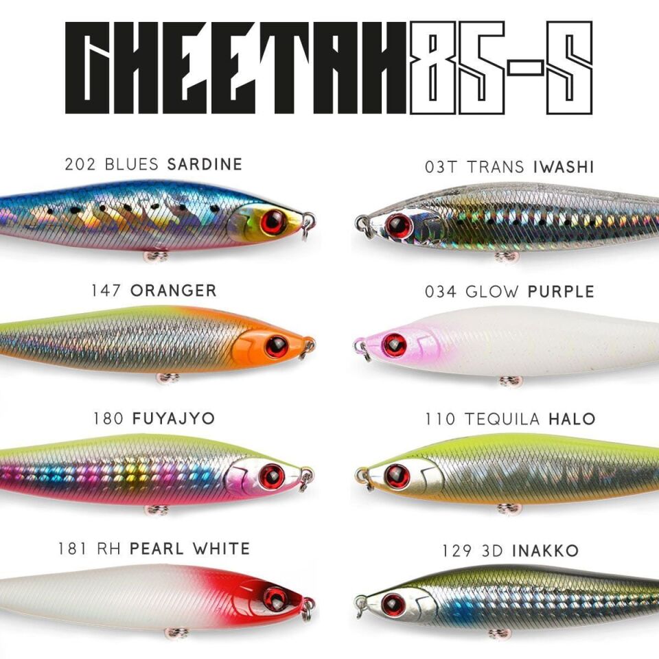 Fujin Cheetah 85S 20gr 8.5cm Maket Balık 181 RH Pearl White