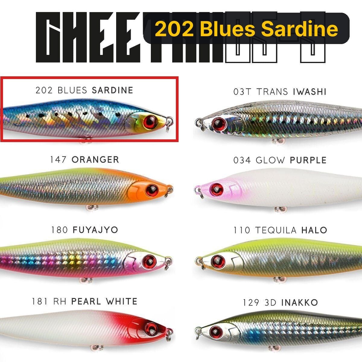 Fujin Cheetah 85S 20gr 8.5cm Maket Balık 202 Blues Sardine