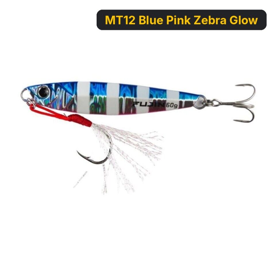 Fujin Jig-X 30gr Light Jigging jig Yem MT12 Blue Pink Zebra Glow