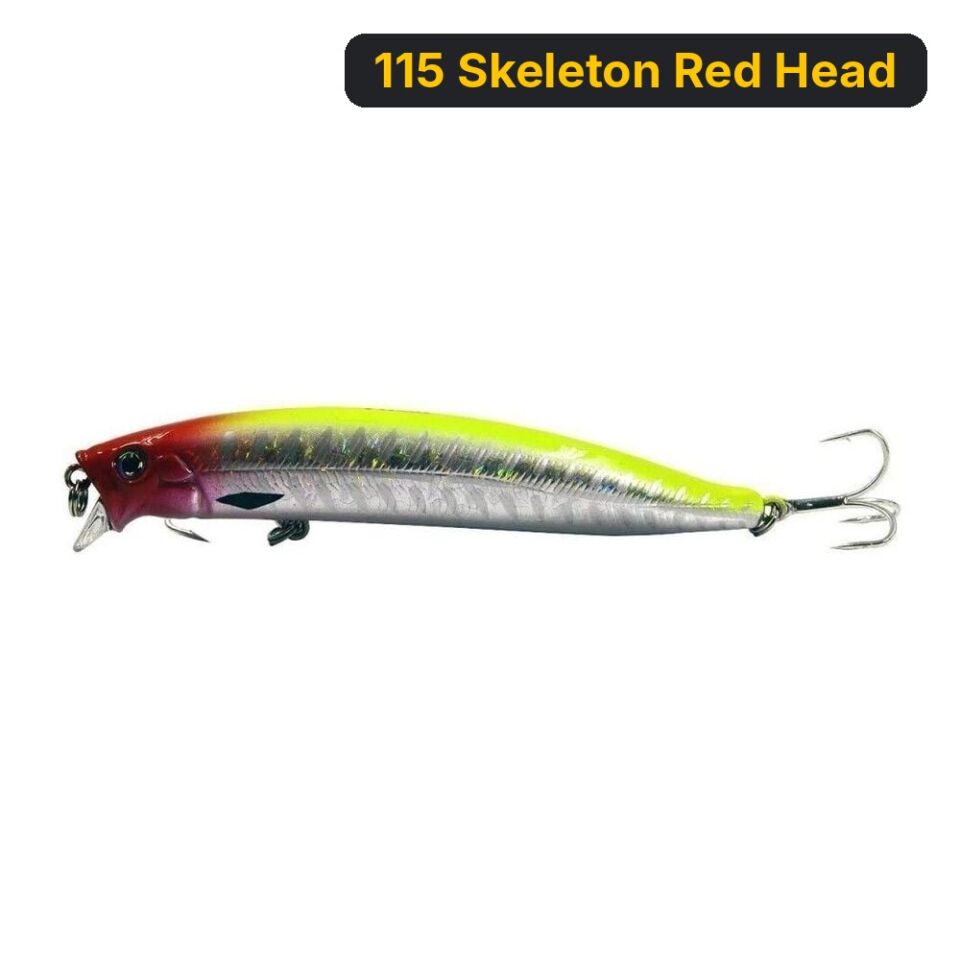 Fujin Punisher 105mm 16gr Maket Balık 115 Skeleton Red Head
