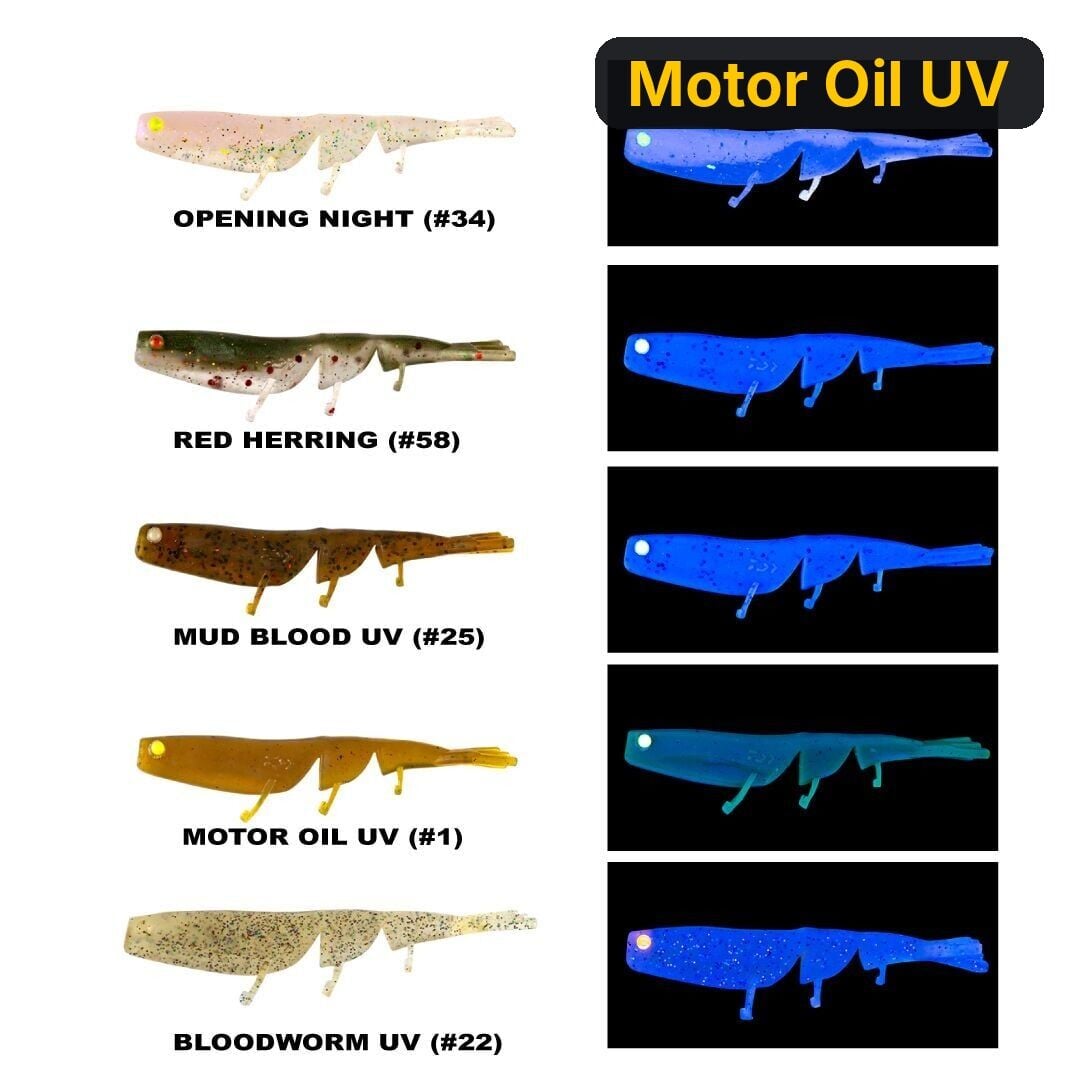 Daiwa Bait Junkıe 6cm Prawn Silikon Yem Motor Oil UV