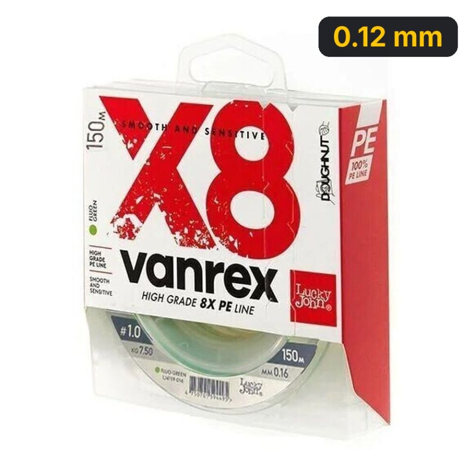 Lucky John Vanrex Pe Örgü X8 Fluo Yeşil 150M 0.12 mm
