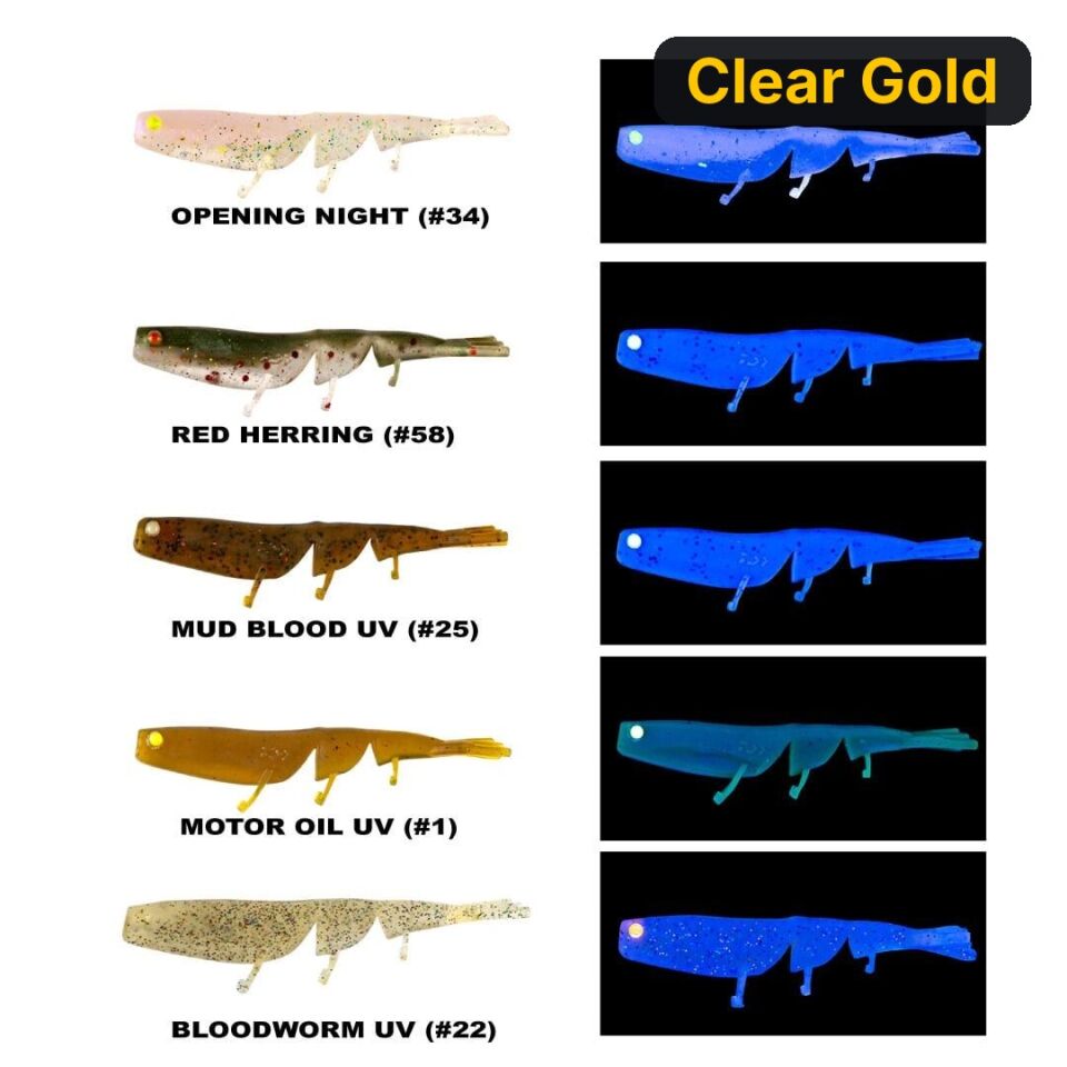 Daiwa Bait Junkıe 6cm Prawn Silikon Yem Clear Gold