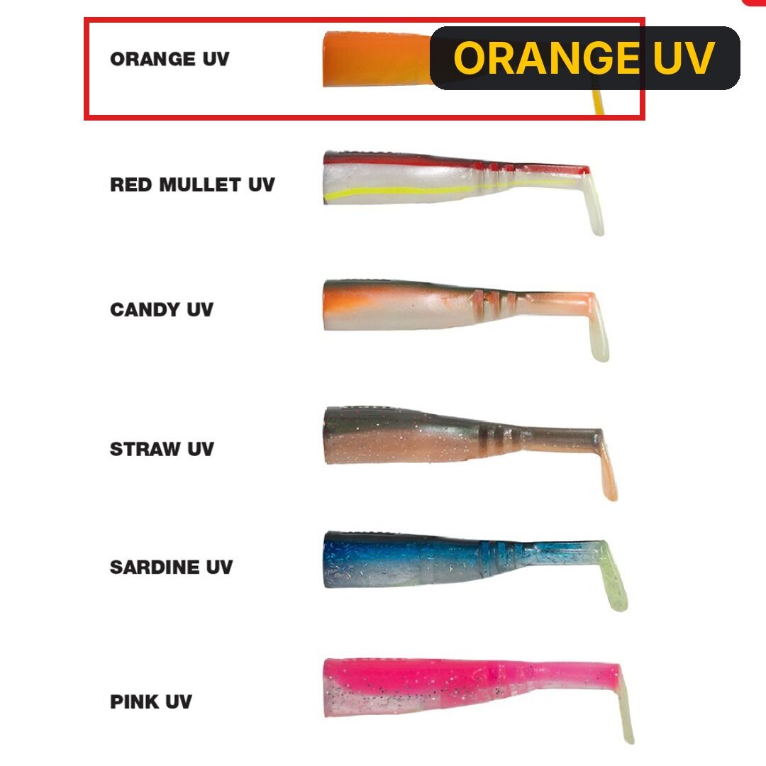 Seabor Lily Shad 11CM (3 AD) Yedek Silikon ORANGE UV