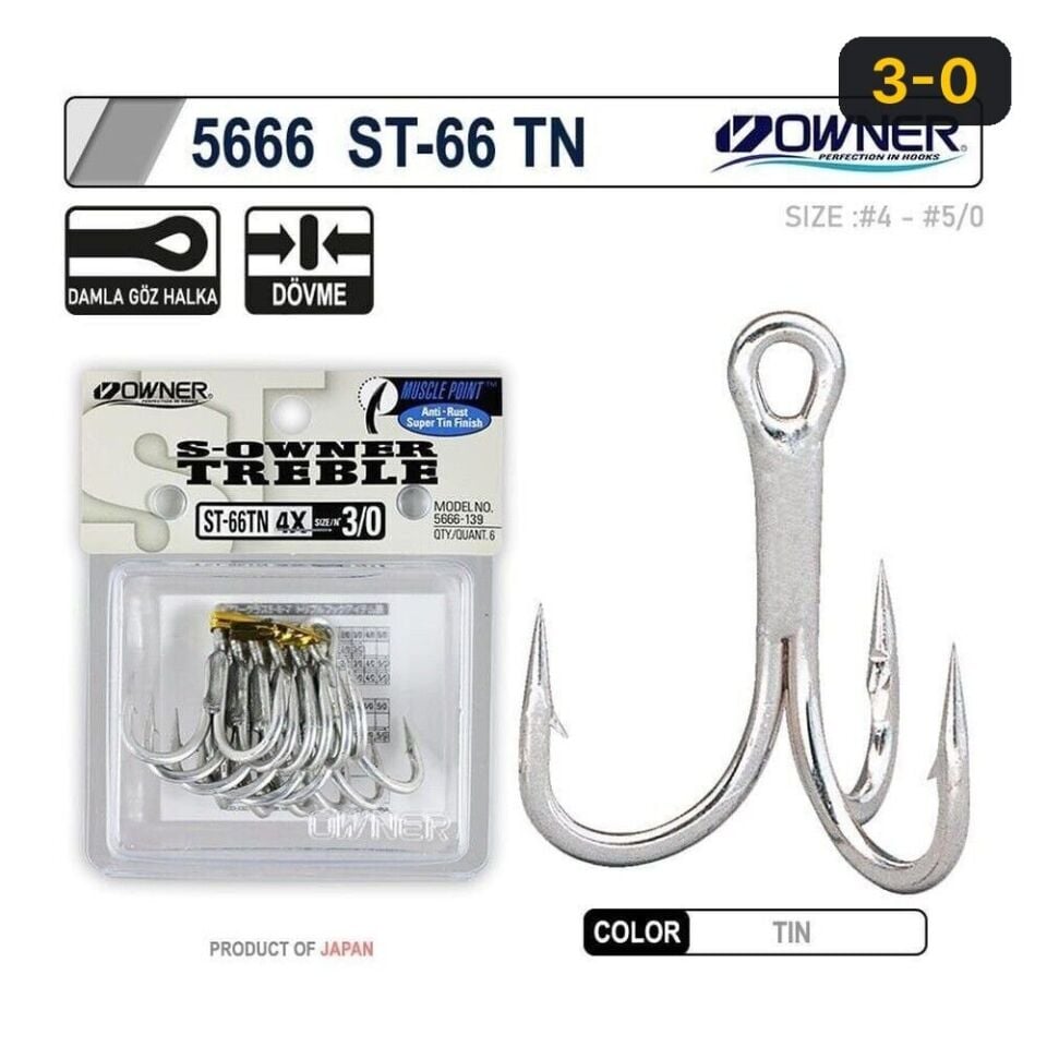 Owner 5666 St-66tn Tin Çarpma İğne 3-0