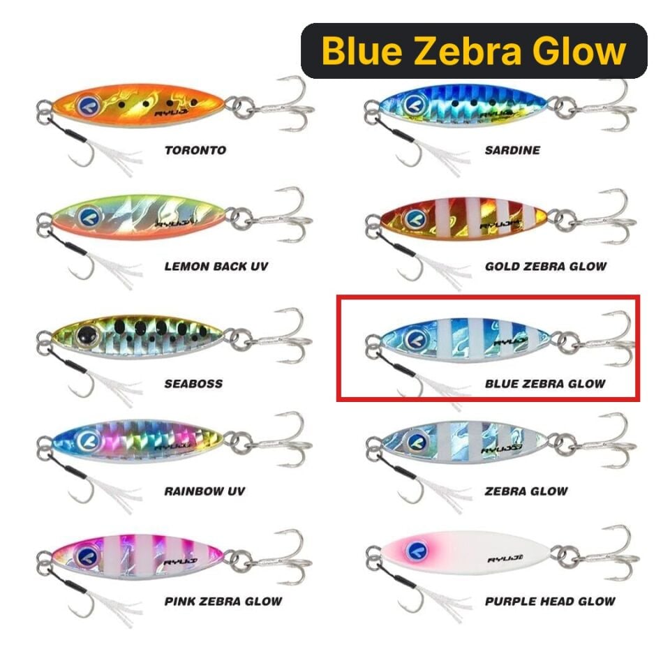 Ryuji Zuby 38mm 10gr Jig Yem Blue Zebra Glow
