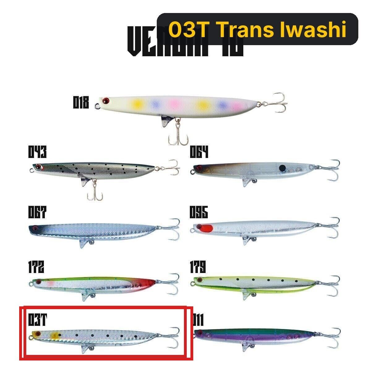 Fujin Venom 10 10.5gr 10cm Maket Balık 03T Trans Iwashi
