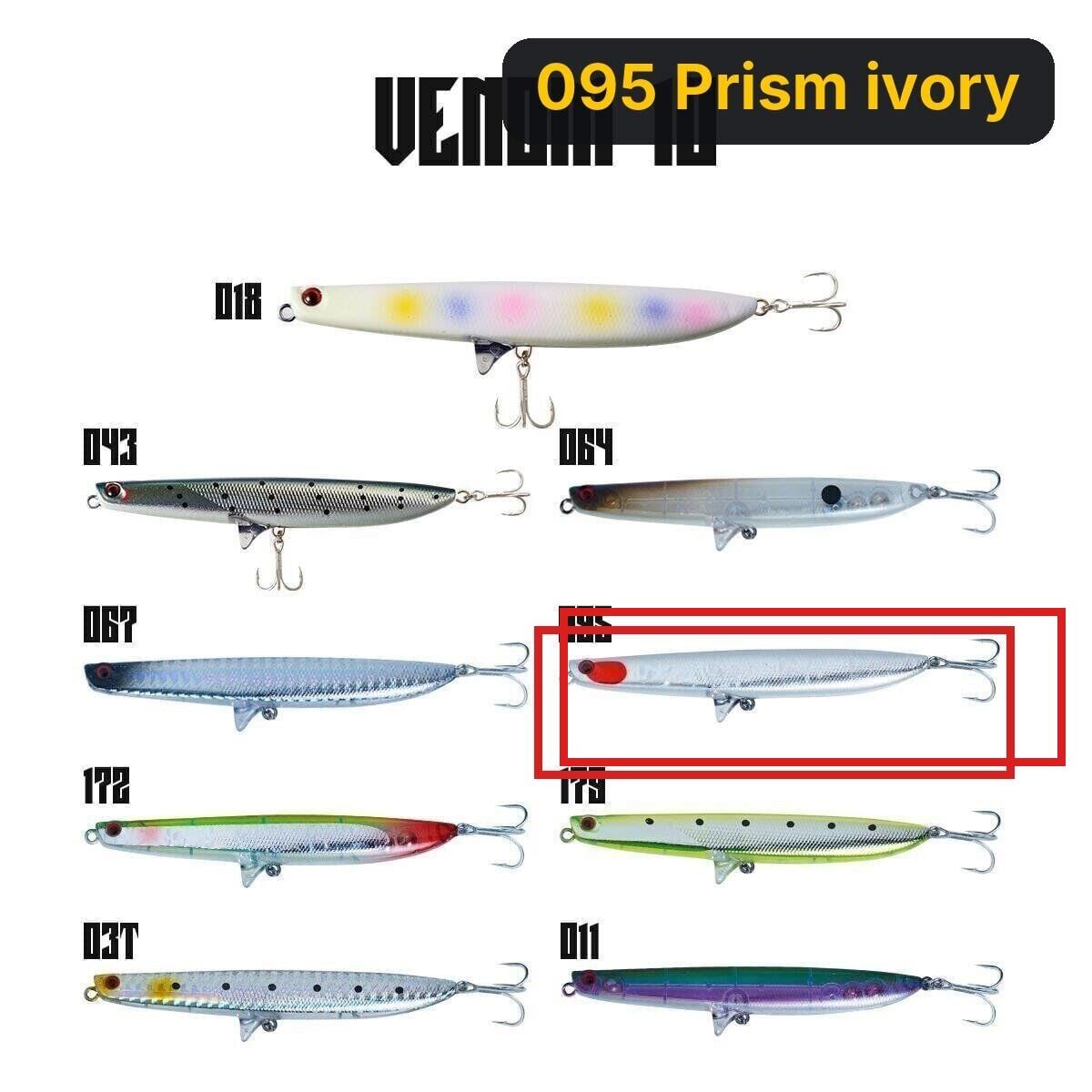 Fujin Venom 10 10.5gr 10cm Maket Balık 095 Prism ivory
