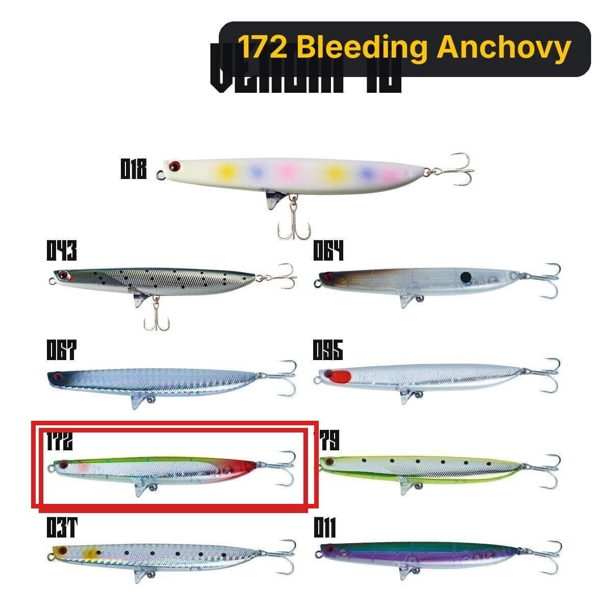 Fujin Venom 10 10.5gr 10cm Maket Balık 172 Bleeding Anchovy