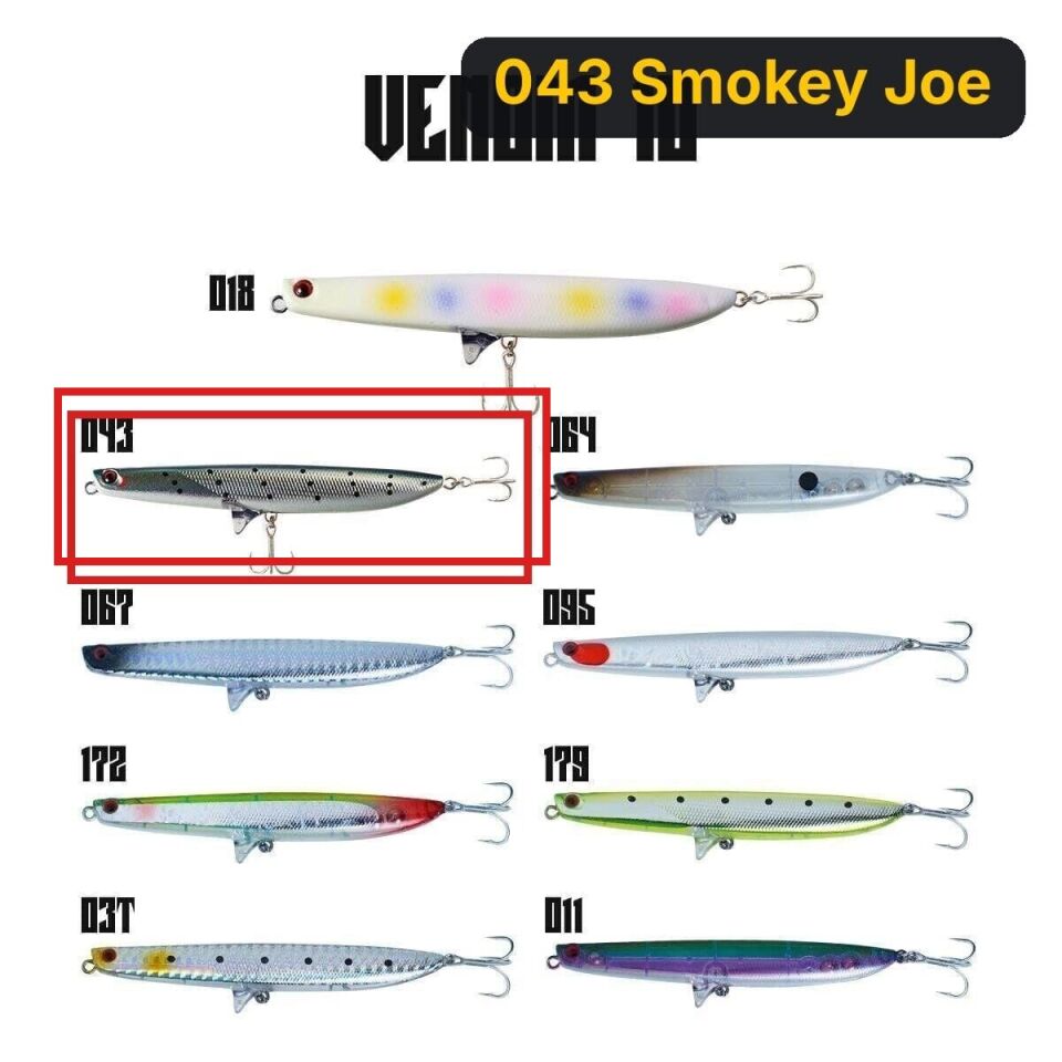 Fujin Venom 10 10.5gr 10cm Maket Balık 043 Smokey Joe