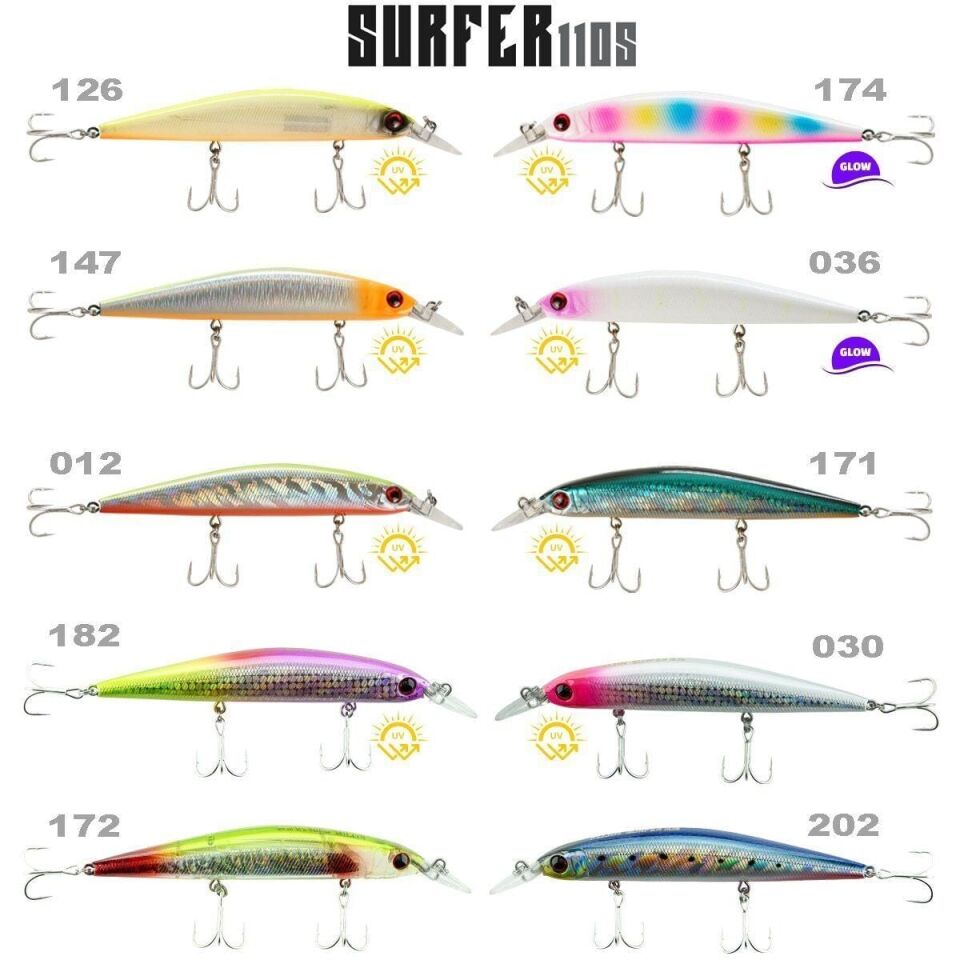 Fujin Surfer 110s 20gr 11cm Maket Balık 012 Shiny Yellow Chart