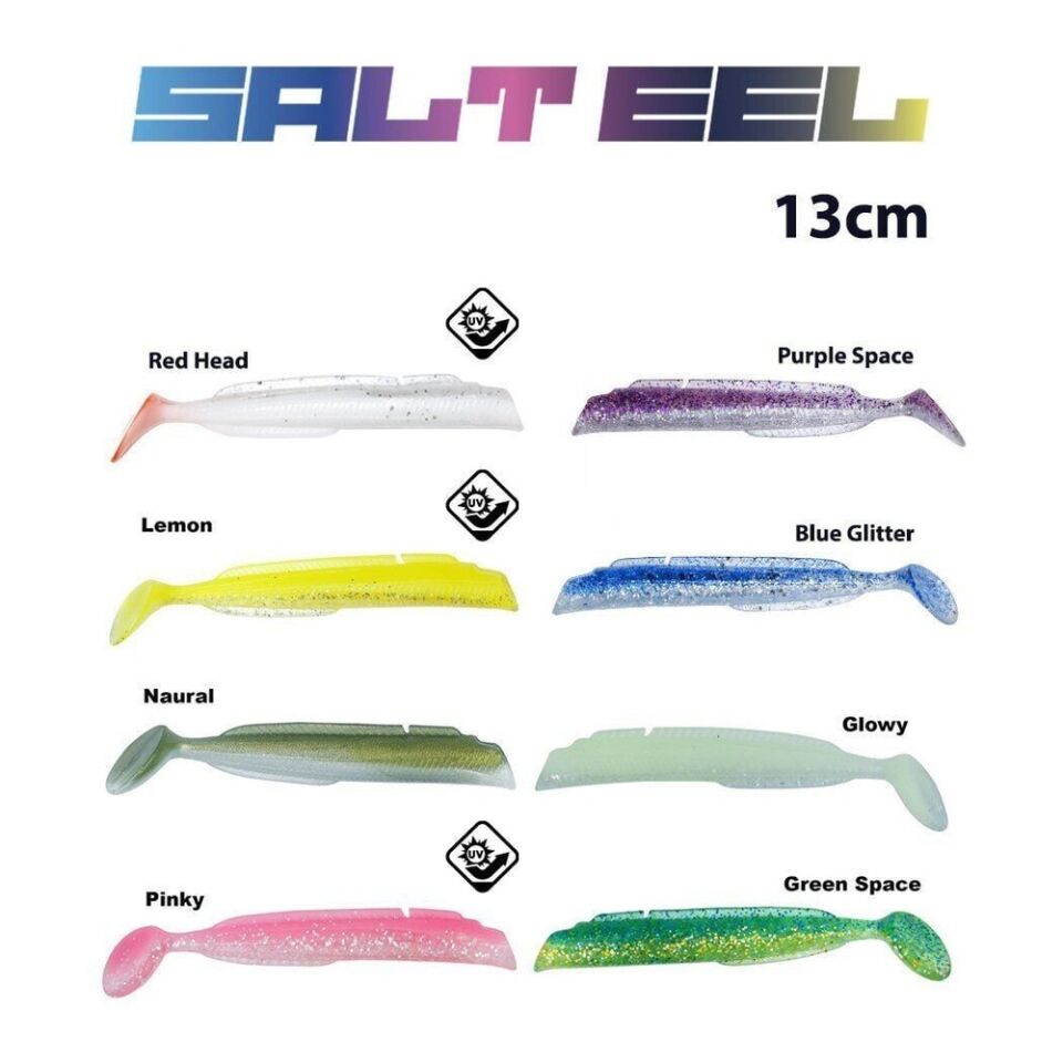 Fujin Salt Eel Body 13cm x3 Silikon Yem Gövde Blue
