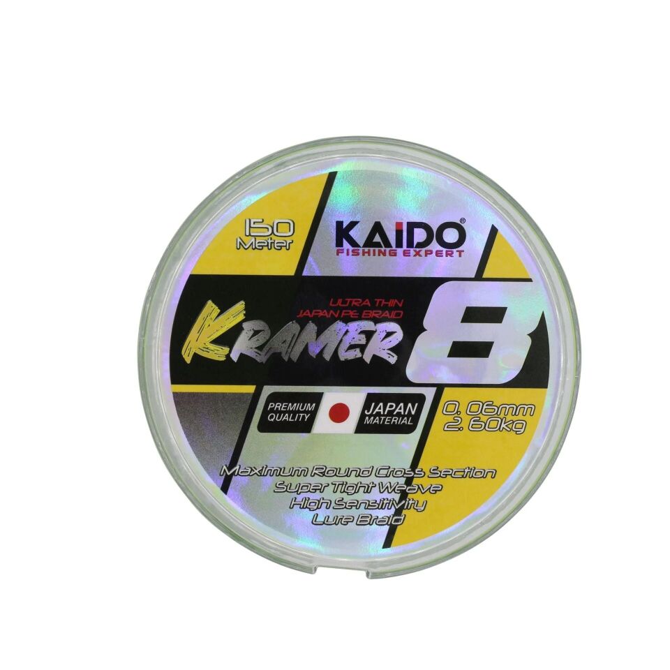 Kaido Kramer Japan 8X Braid 150 Mt Lime Green 0,06 mm