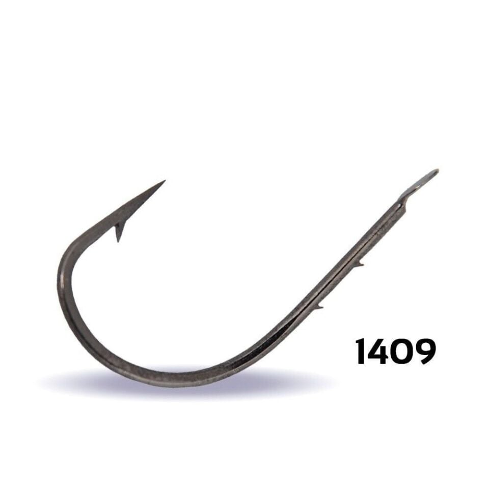 Youvella 1409 Kısa Pala Tırnaklı Olta İğnesi 100'lü Kutu Black Nikel
