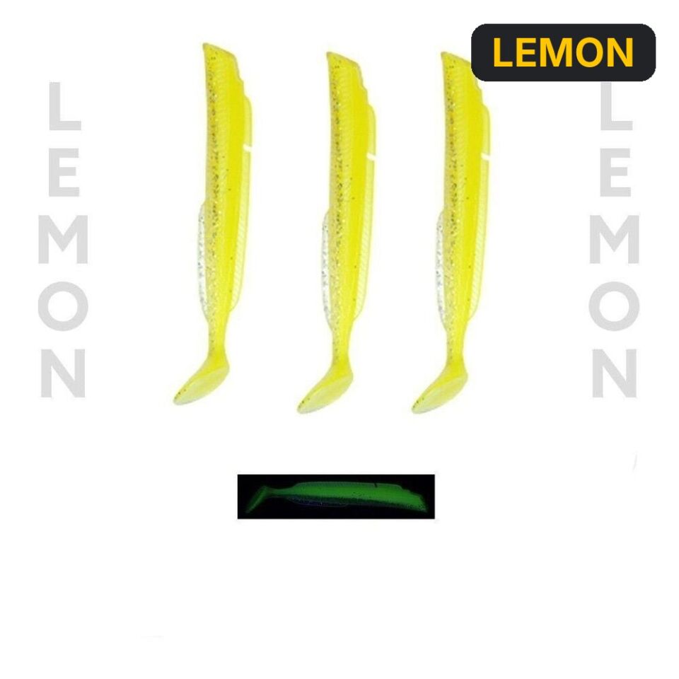 Fujin Salt Eel Body 13cm x3 Silikon Yem Gövde LEMON