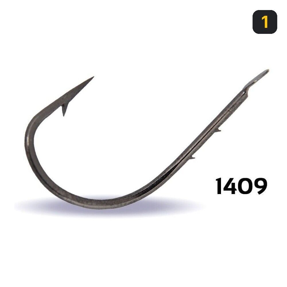 Youvella 1409 Kısa Pala Tırnaklı Olta İğnesi 100'lü Kutu Black Nikel 1