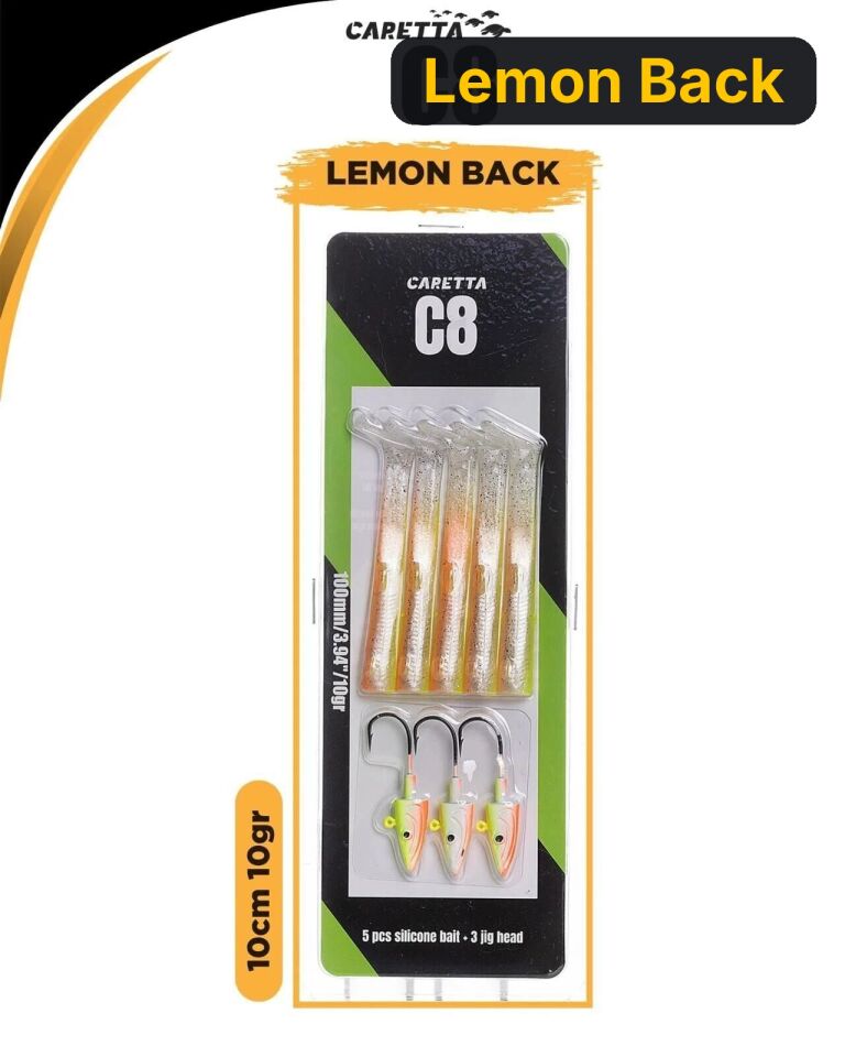 Caretta C8 10 Cm 10 G Silikon Balık Lemon Back