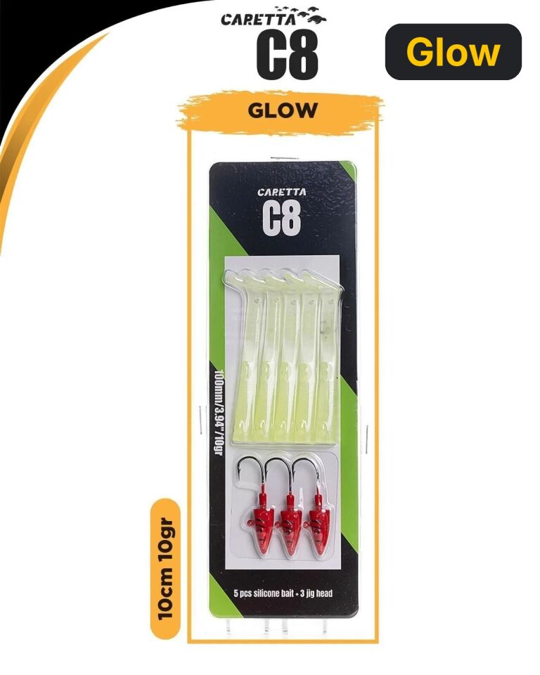 Caretta C8 10 Cm 10 G Silikon Balık Glow