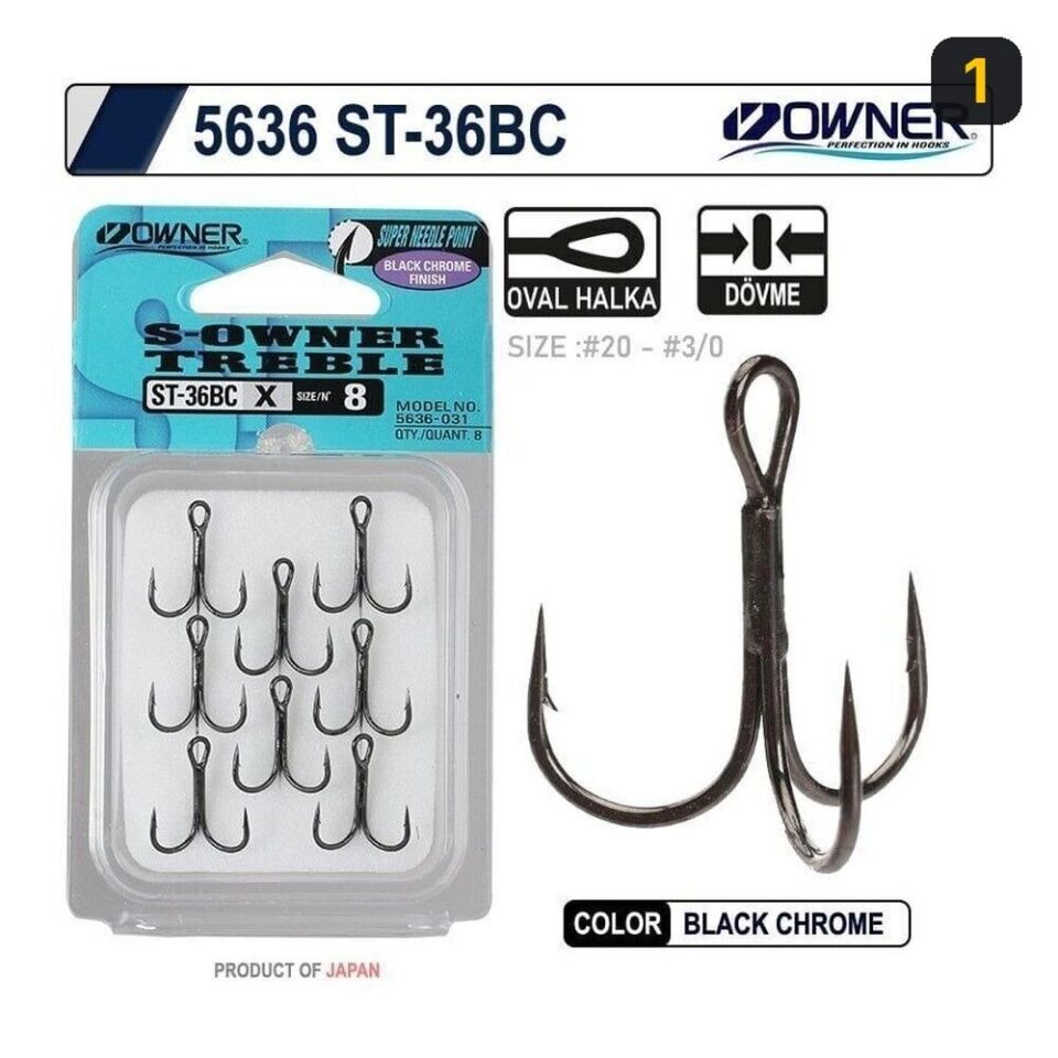 Owner 5636 St-36 Black Chrome Çarpma İğne 1