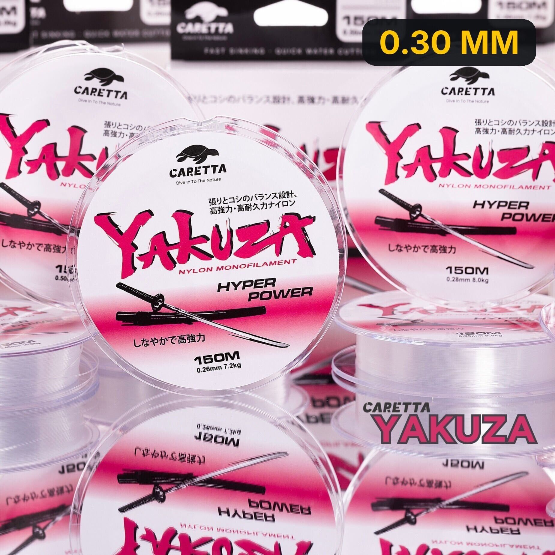 Caretta Yakuza 150 MT Monofilement Misina 0.30 MM