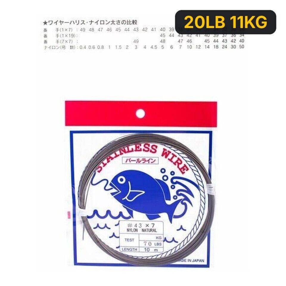 Showa Çelik Tel Nylon 1X7 Şeffaf 10M #41 30LB 13.3KG 20LB 11KG