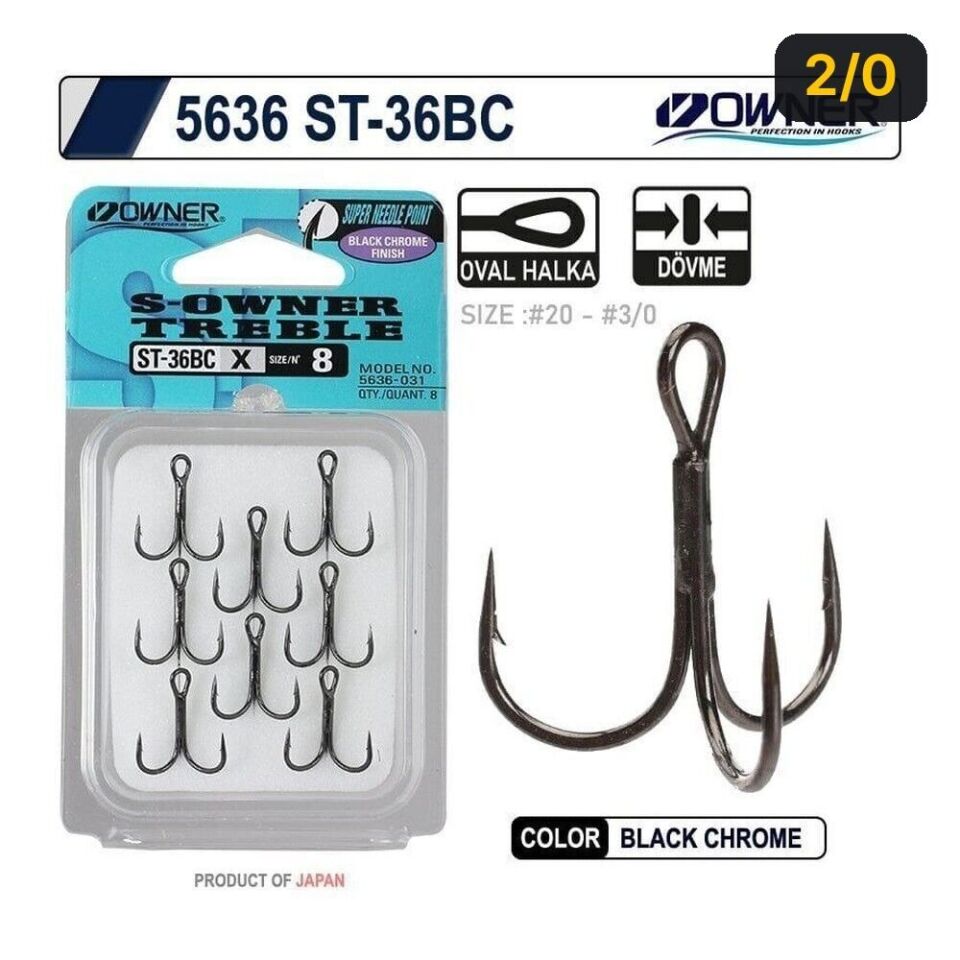 Owner 5636 St-36 Black Chrome Çarpma İğne 2/0