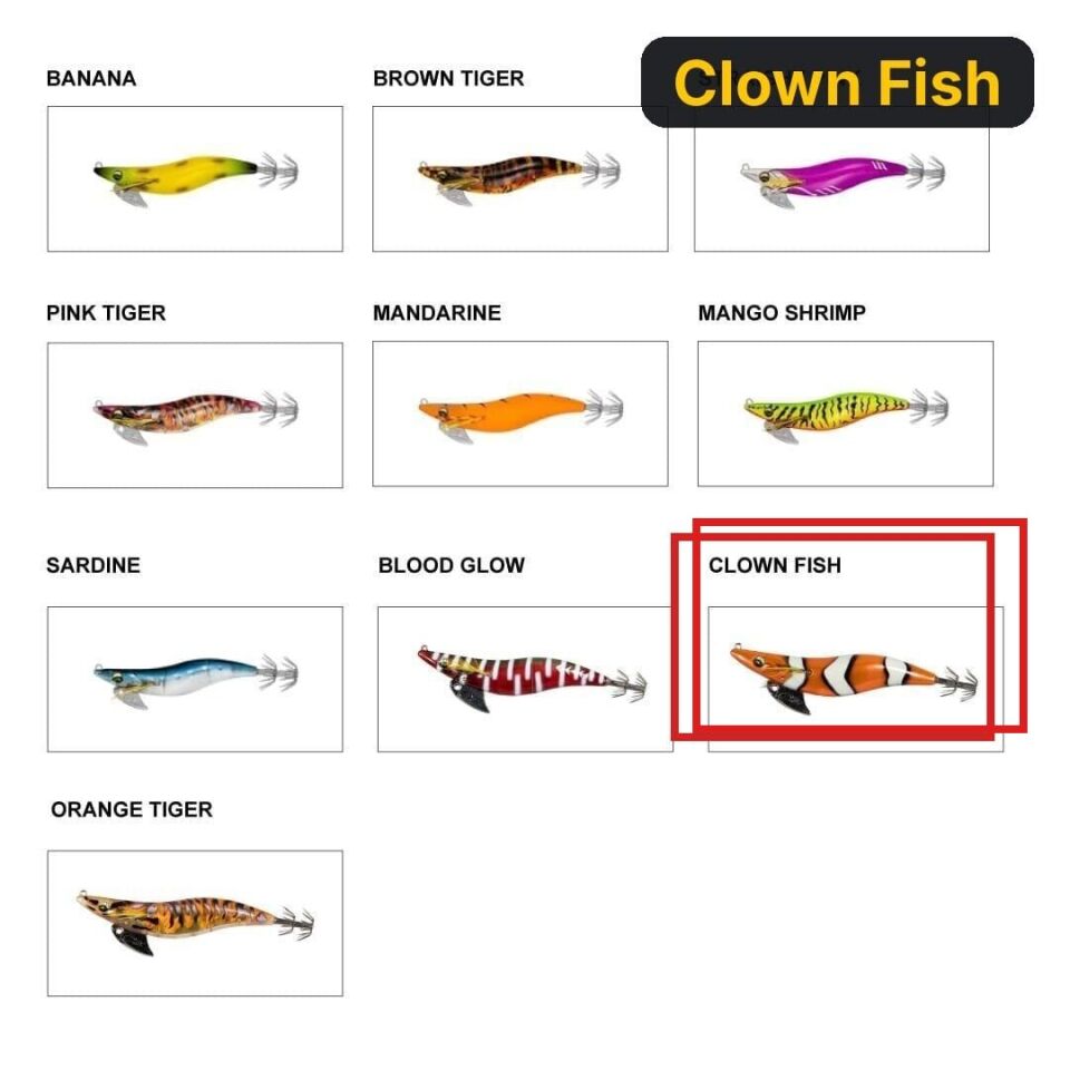 Daiwa Emeraldas Nude V2 #3.0, 11cm, 14gr Kalamar Zokası Clown Fish