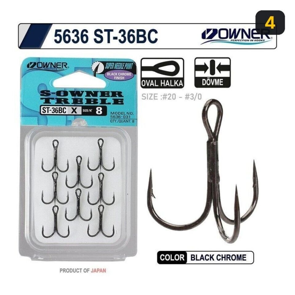 Owner 5636 St-36 Black Chrome Çarpma İğne 4