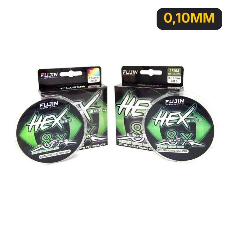 Fujin Hex Braid 8x 300mt Multicolor PE İp Misina 0,10MM