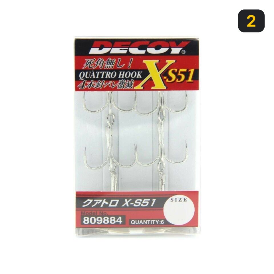 Decoy X-S51 Quatto Treble Dörtlü Olta Iğnesi 2