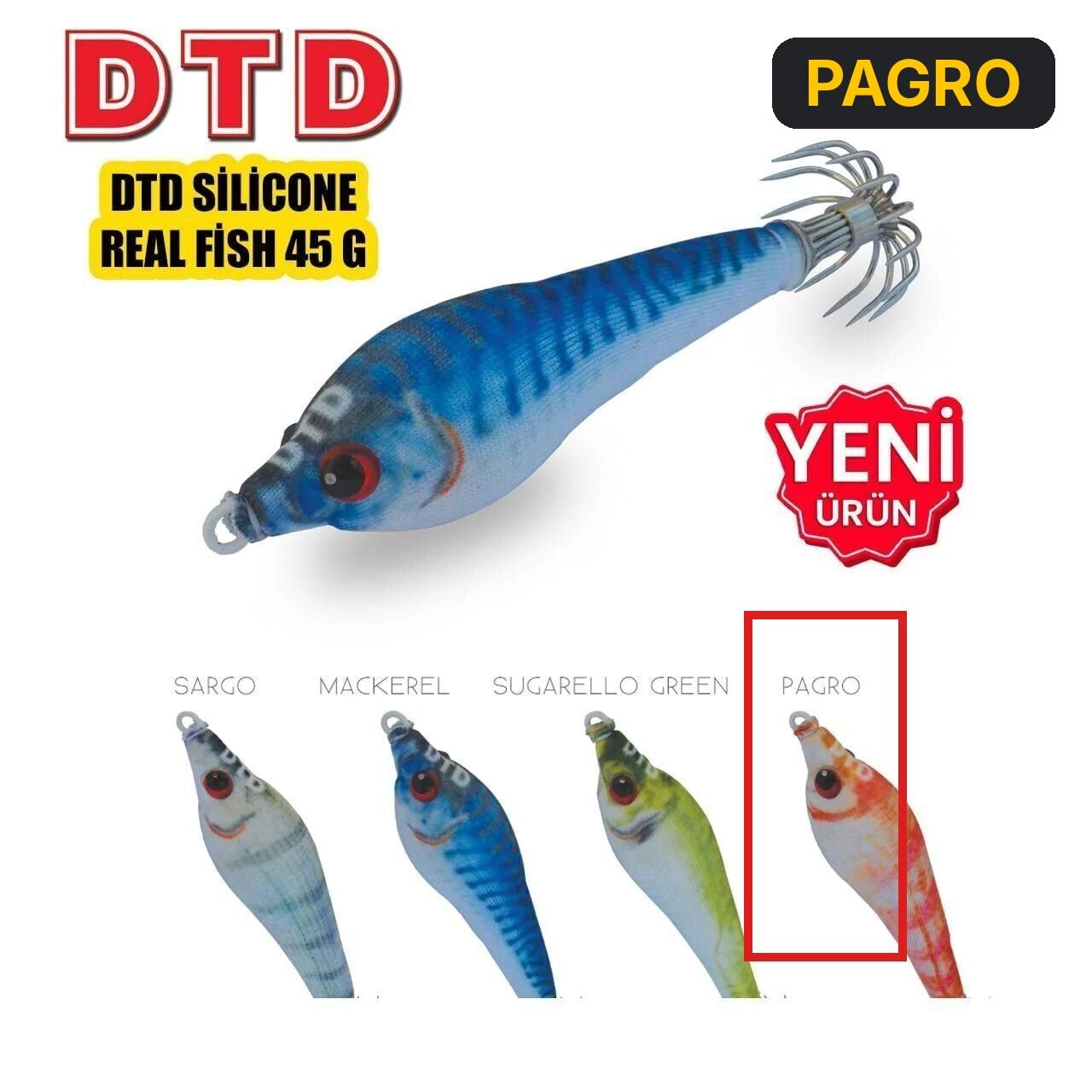 Dtd Silicone Real Fish 45g Kalamar Zokası PAGRO