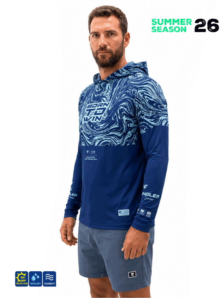 Fujin Pro Angler S26 Hooded Izohips Blue Mint Sweatshirt