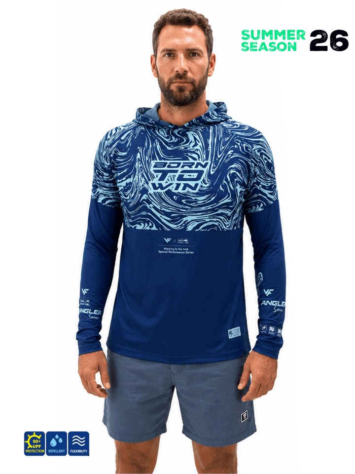 Fujin Pro Angler S26 Hooded Izohips Blue Mint Sweatshirt