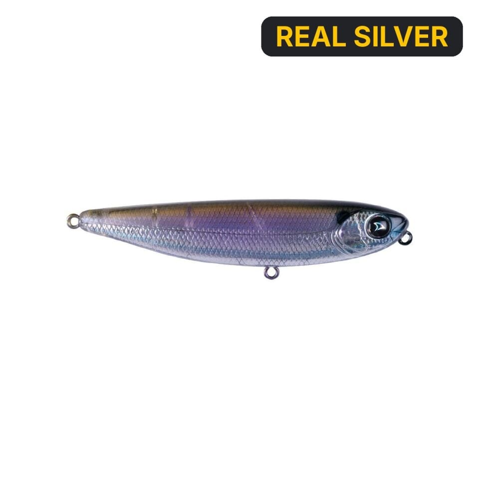 Hanfish Baskın 90mm 12gr Su Üstü Maket Balık REAL SILVER