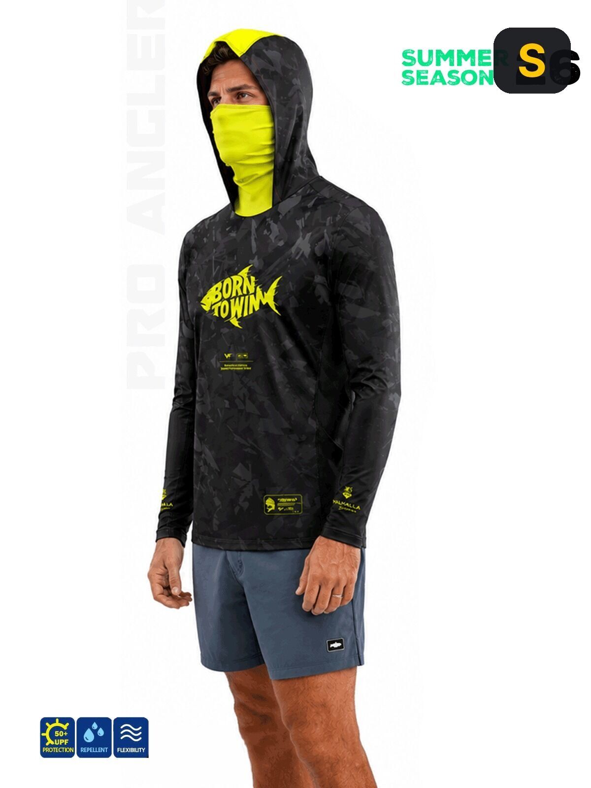 Fujin Valhalla BTW S26 Yellow Camo Sweatshirt S