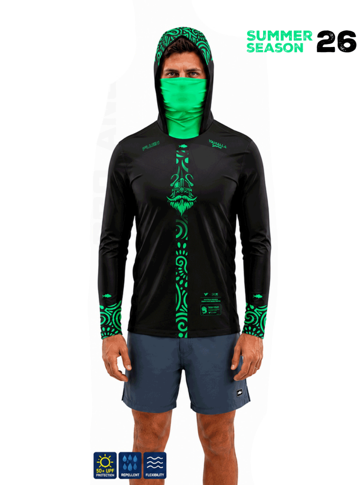 Fujin Valhalla Algea S26 Black Green Sweatshirt