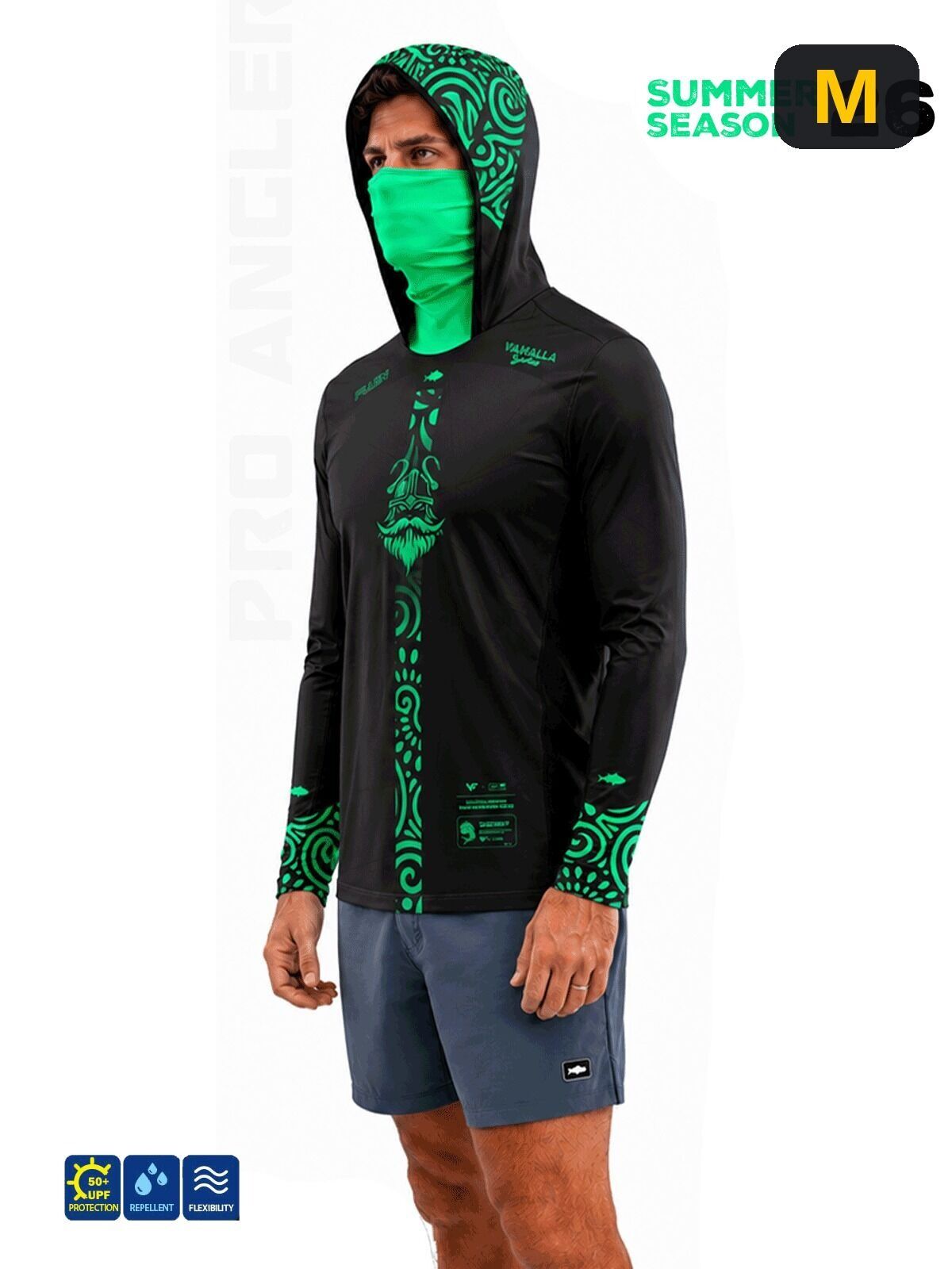 Fujin Valhalla Algea S26 Black Green Sweatshirt M