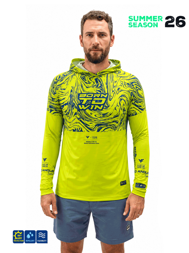 Fujin Pro Angler S26 Hooded Izohips Green Blue Sweatshirt