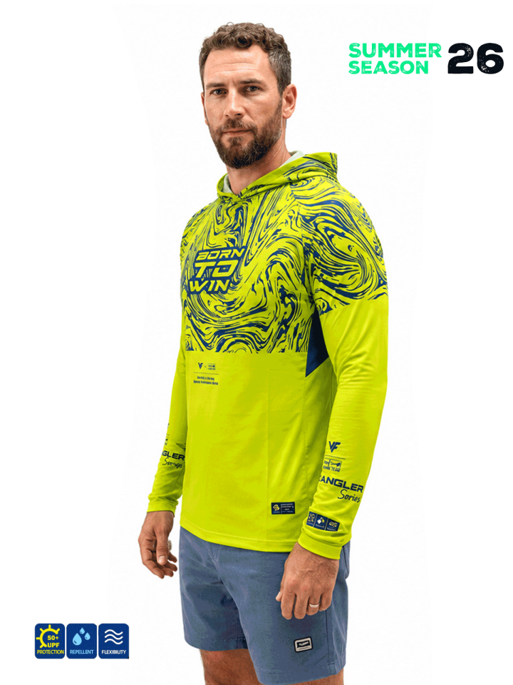 Fujin Pro Angler S26 Hooded Izohips Green Blue Sweatshirt
