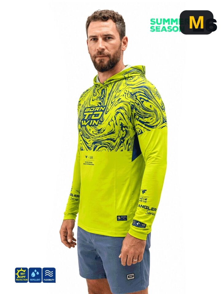 Fujin Pro Angler S26 Hooded Izohips Green Blue Sweatshirt M